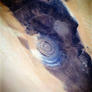 Richat Wind Erosion Structure, Mauritania.